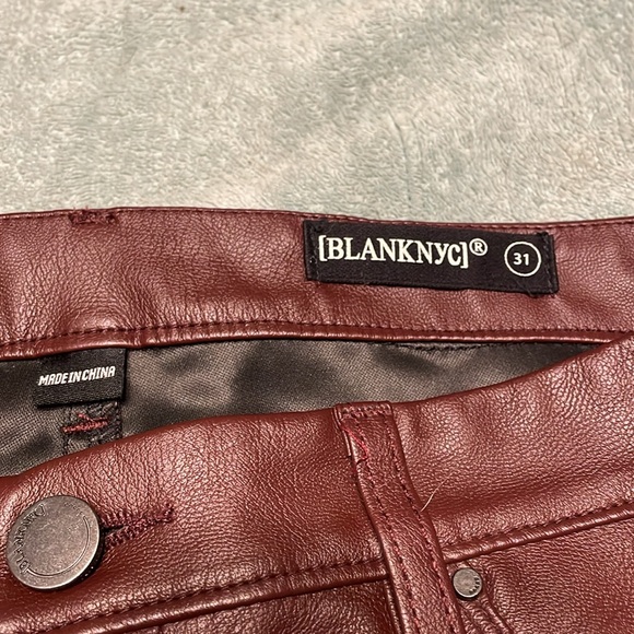 Blank NYC Vegan Leather Skinny Pant sz 31 - Picture 7 of 8